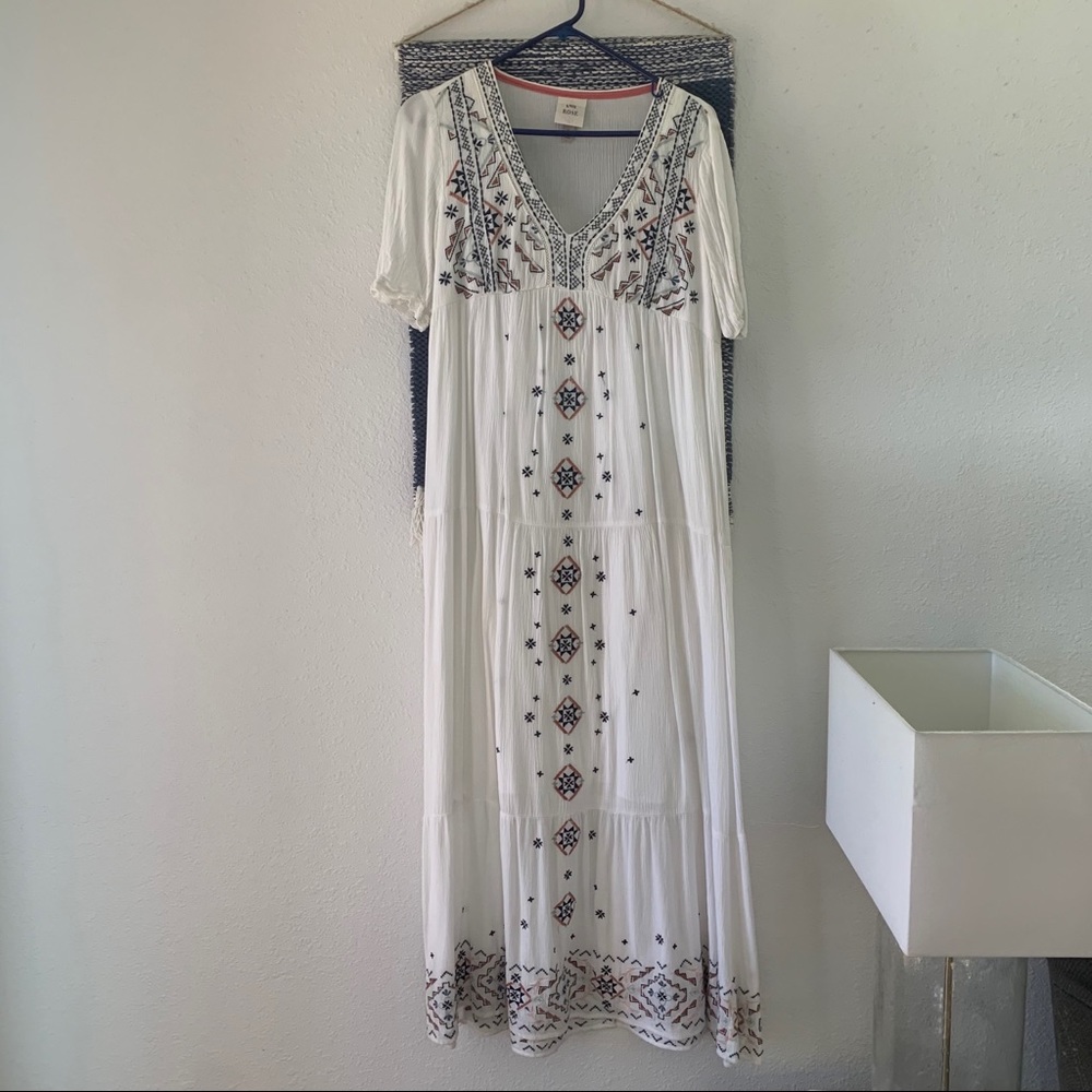 Embroidered maxi dress